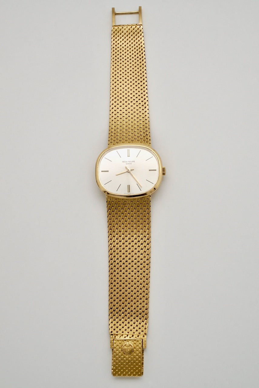 Vintage 18k Yellow Gold Golden Ellipse Mens Wrist Watch - Patek Philippe