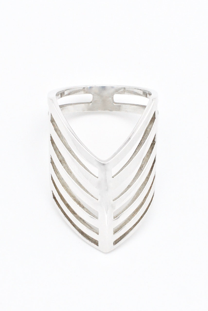 Vintage Georg Jensen Sterling Grille Ring - design 389 Nanna Ditzel