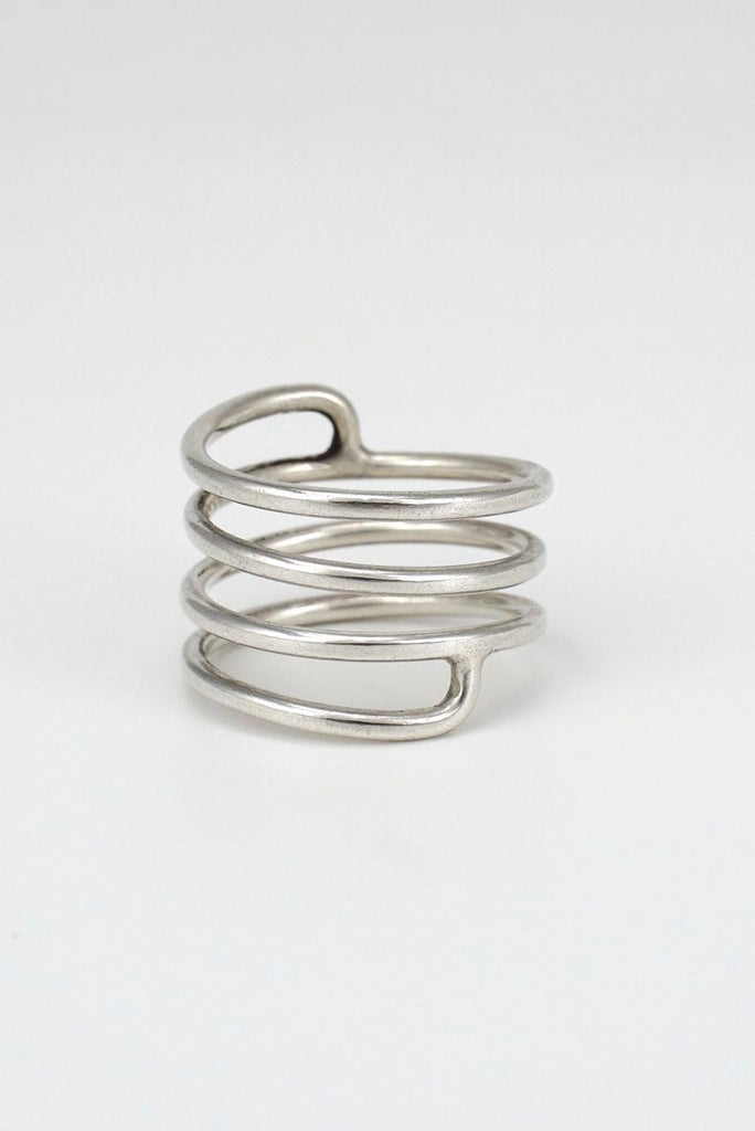 Bent Knuden modernist silver spiral ring 1970s
