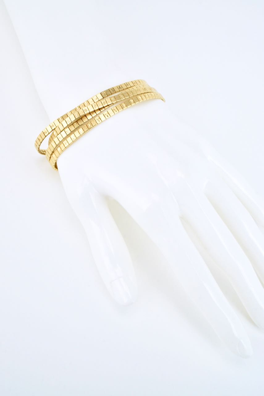 Italian 18k Yellow Gold 4 Strand Bracelet 1960s