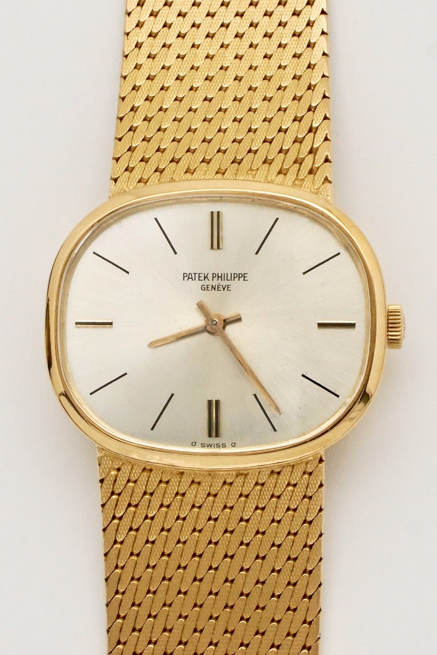 Vintage 18k Yellow Gold Golden Ellipse Mens Wrist Watch - Patek Philippe