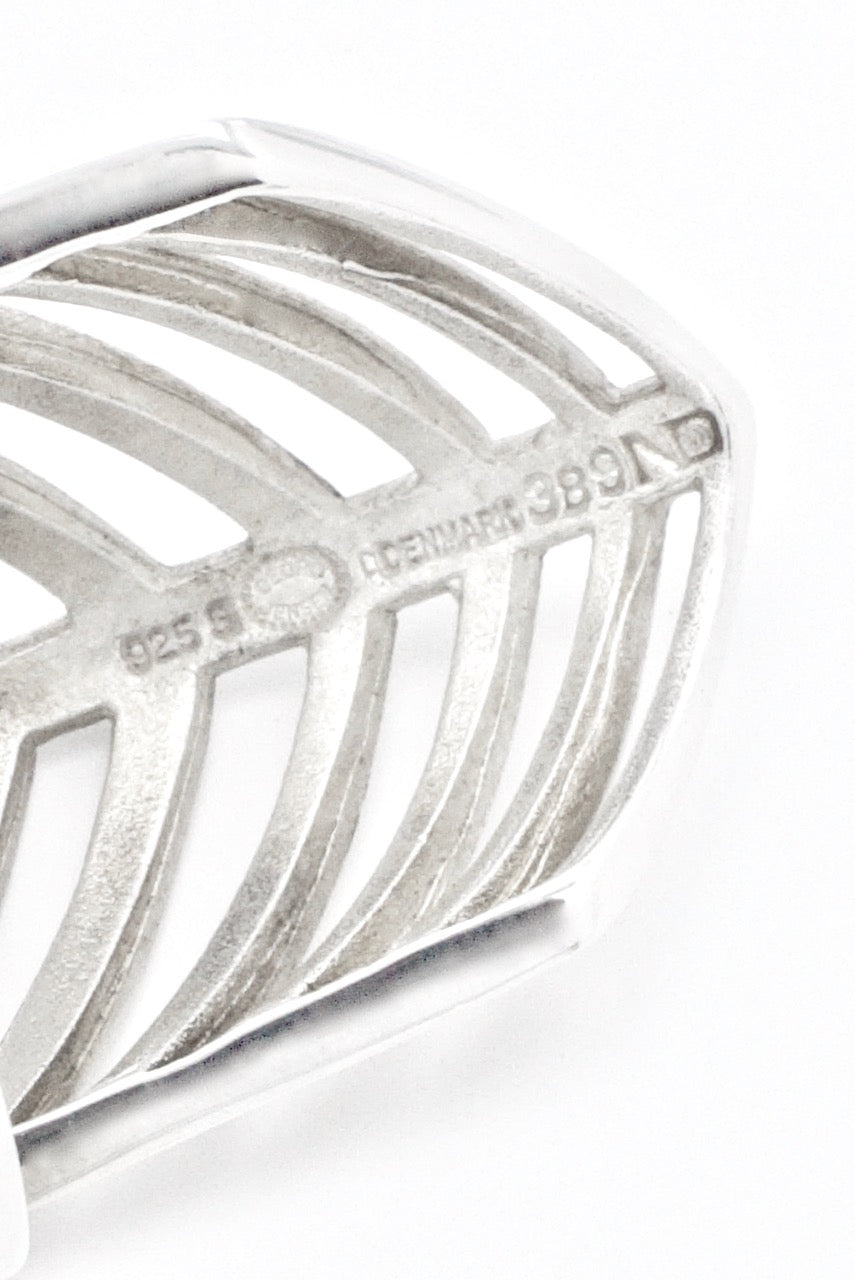 Vintage Georg Jensen Sterling Grille Ring - design 389 Nanna Ditzel