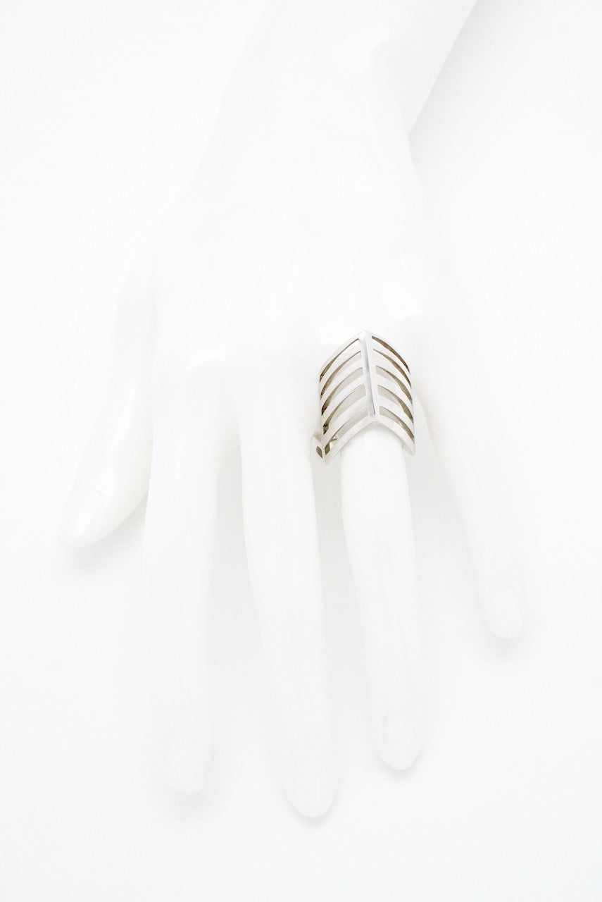 Vintage Georg Jensen Sterling Grille Ring - design 389 Nanna Ditzel