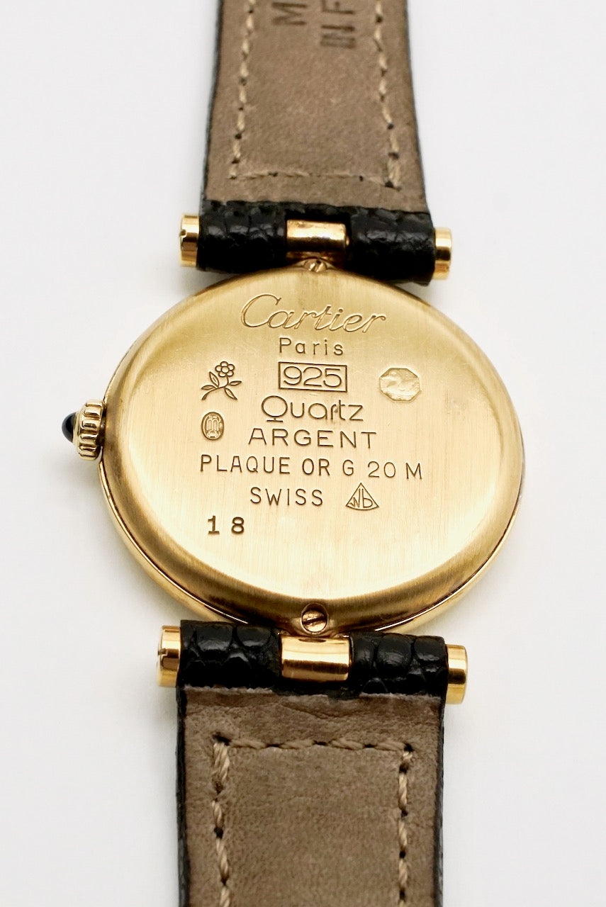Vintage Must de Cartier Vendome Vermeil Ladies Quartz Wrist Watch
