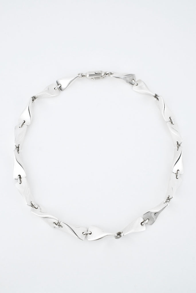 Vintage Georg Jensen Sterling Silver Modernist Link Butterfly Necklace - Design 104B