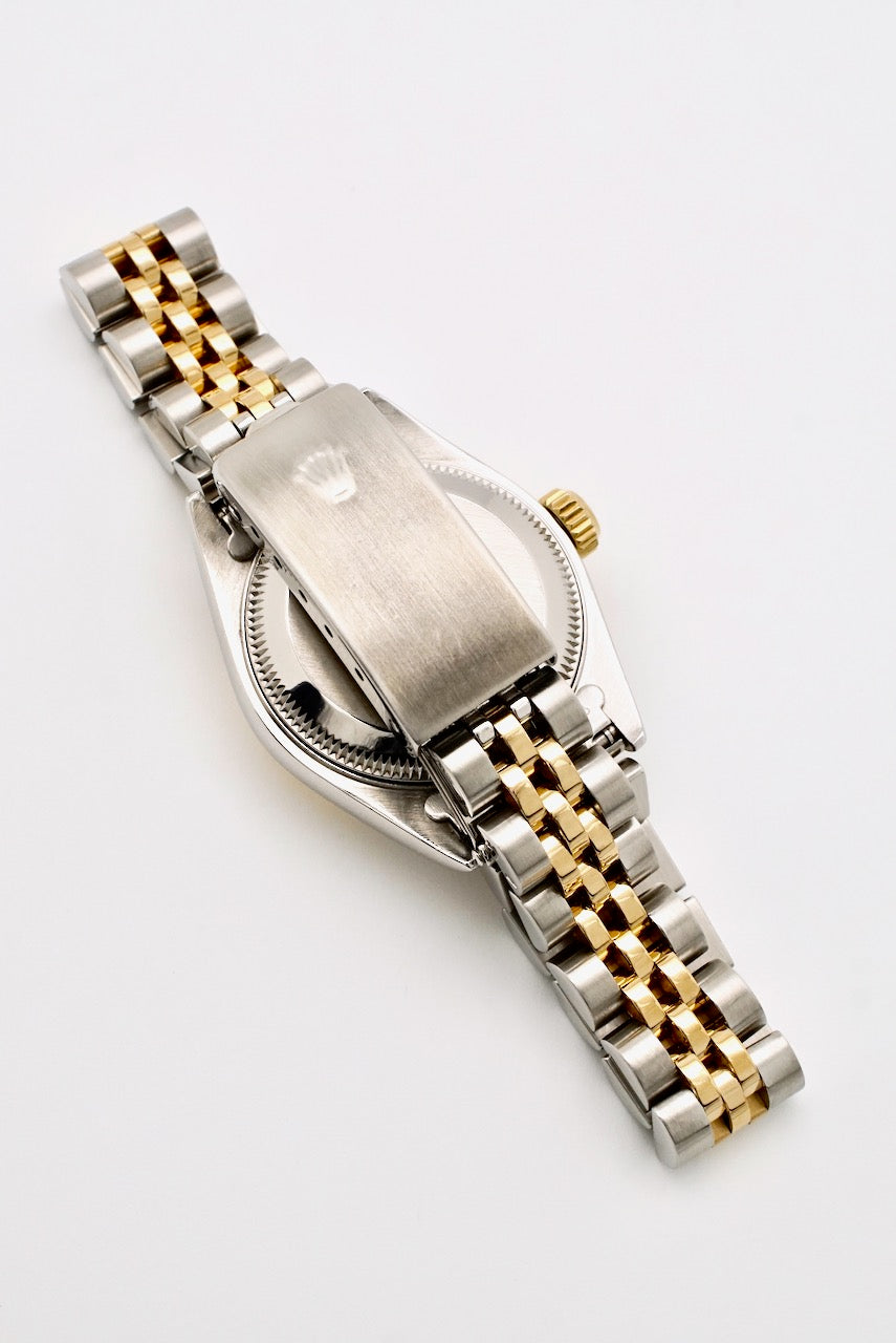 Vintage Rolex Datejust Stainless Steel and 18k Gold Ladies Wrist Watch