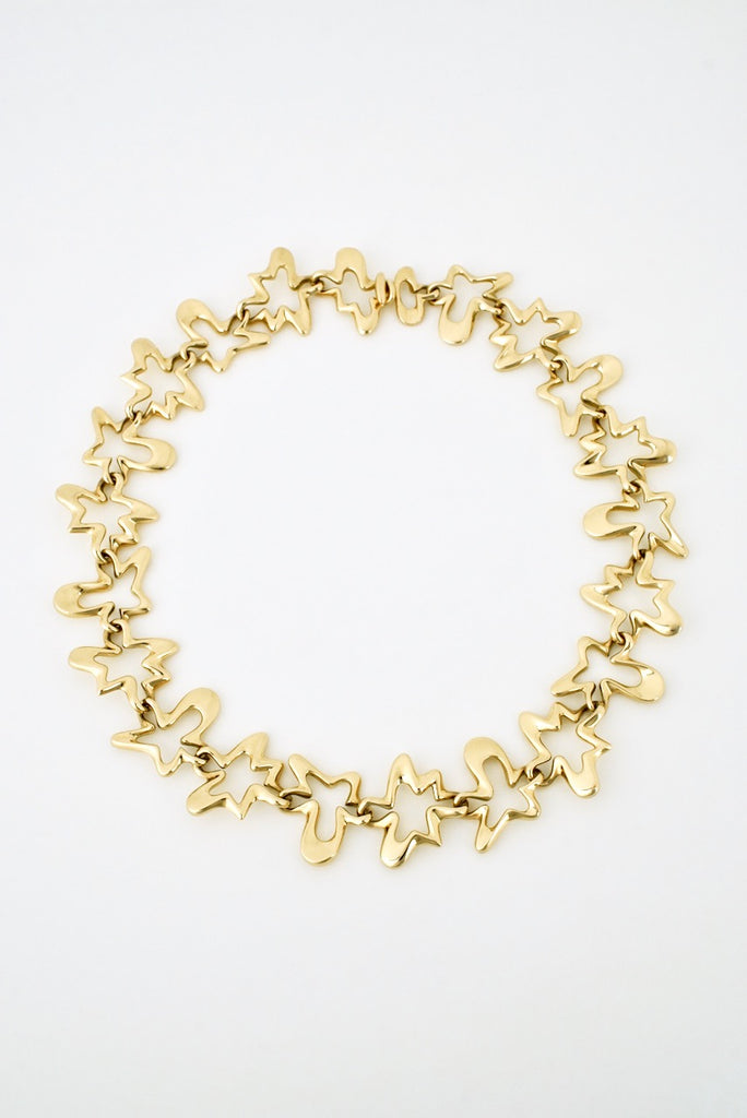Vintage Georg Jensen 18k Gold Splash Necklace Henning Koppel