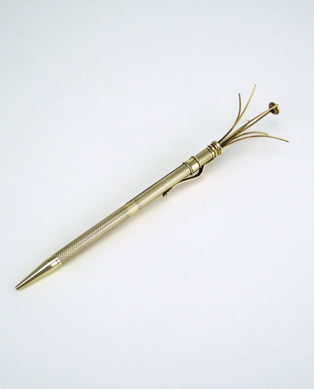 Vintage 14k Yellow Gold Mechanical Pencil Swizzle Stick 1960s
