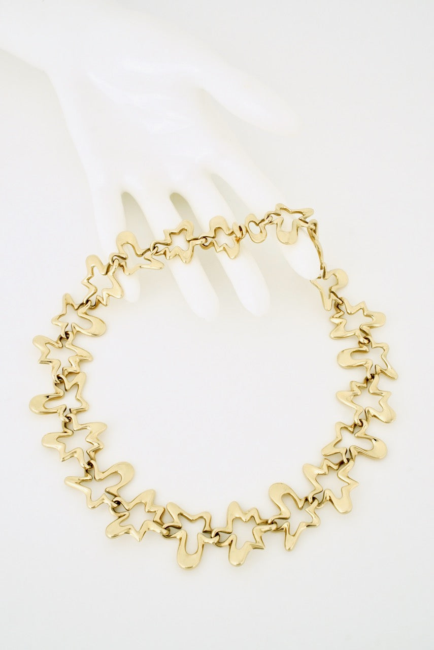 Vintage Georg Jensen 18k Gold Splash Necklace Henning Koppel