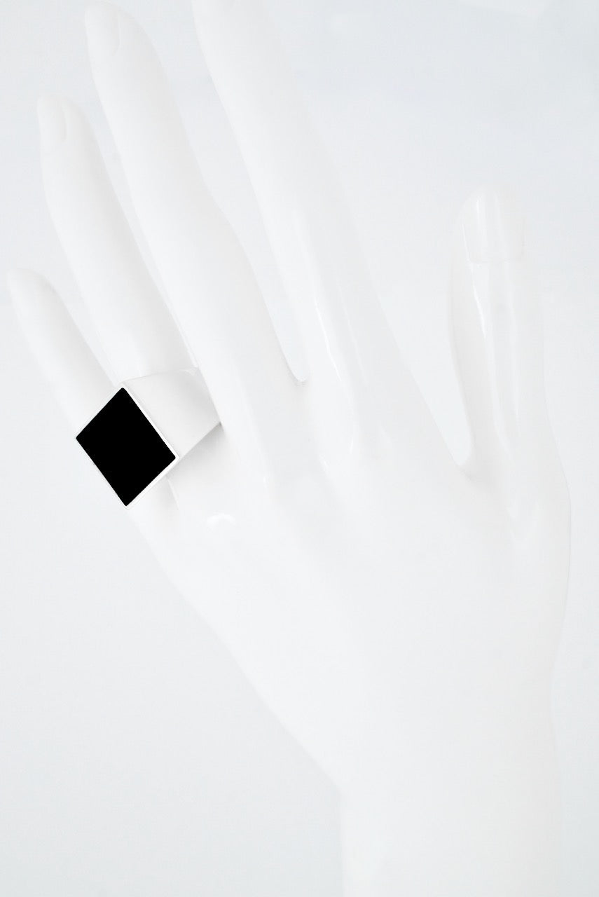 Vintage Danish Sterling Silver Onyx Ring - Arne Johansen