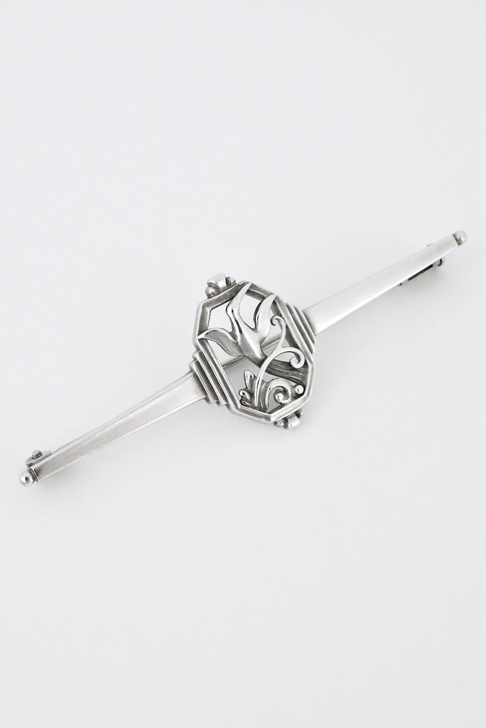 Vintage Georg Jensen Sterling Silver Bar Brooch - Design 207