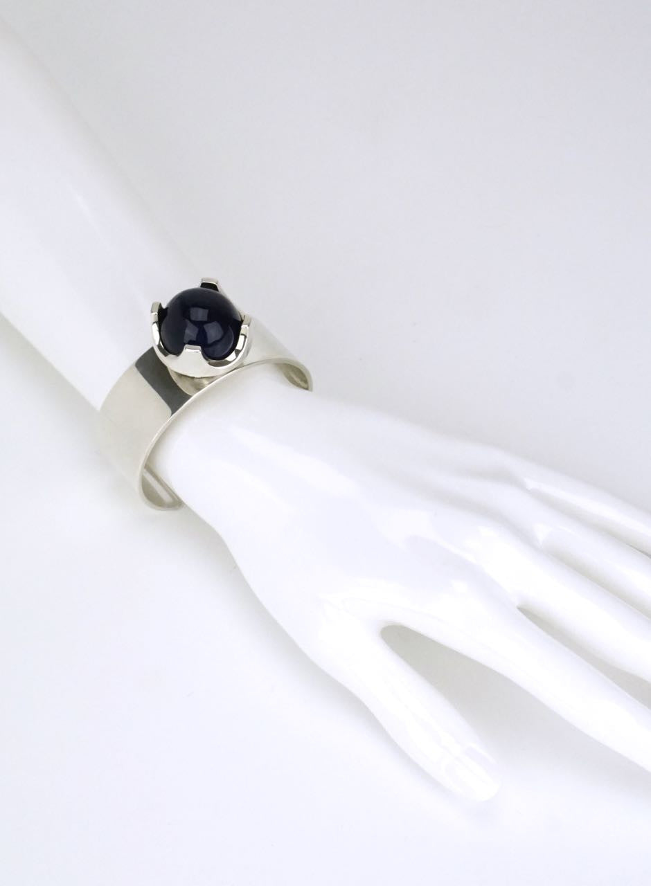 Vintage Silver and Lapis Heavy Cuff - Sven Haugaard 1960s