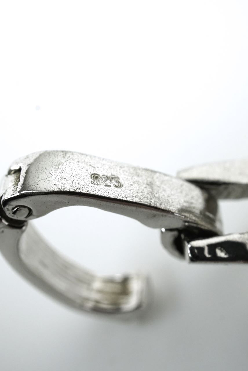 German large modernist silver link bracelet 1970s