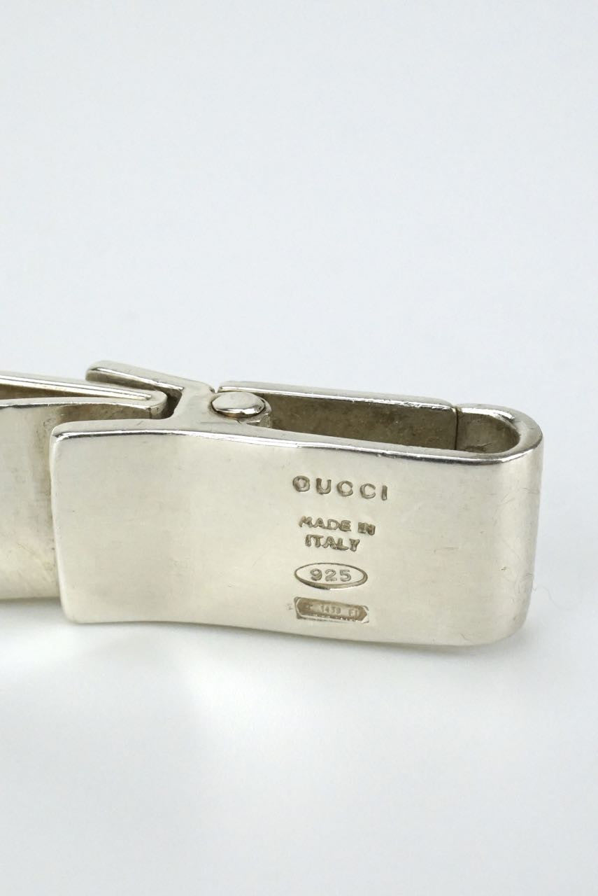 Vintage Gucci Silver Overlapping Link Bracelet 1990s