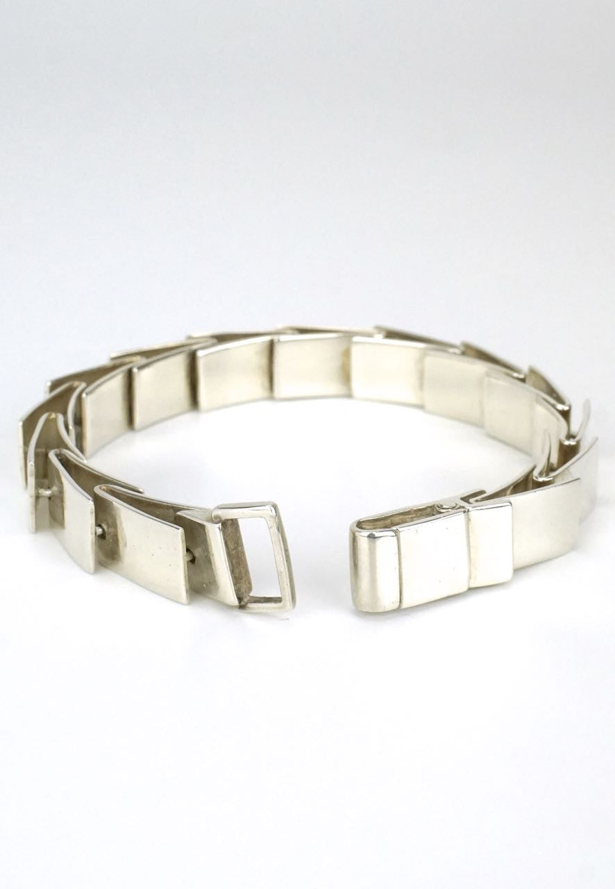 Vintage Gucci Silver Overlapping Link Bracelet 1990s