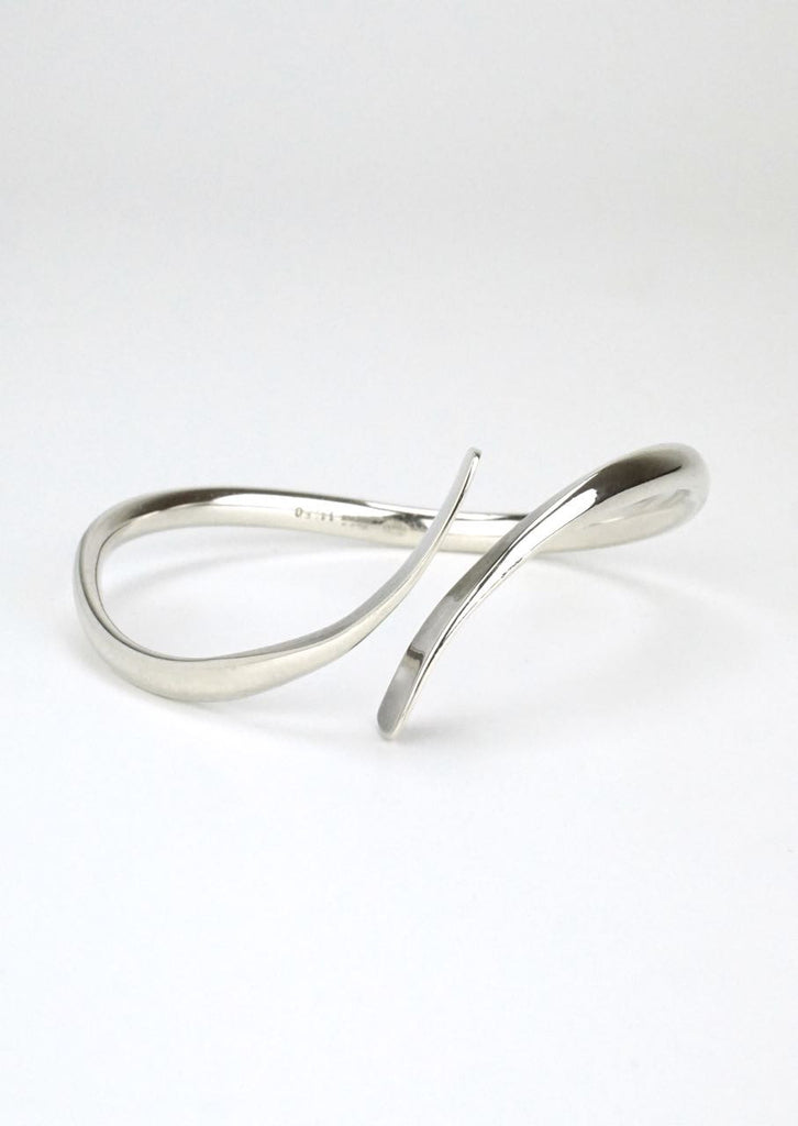 Georg Jensen modernist silver bypass bangle - design 11250