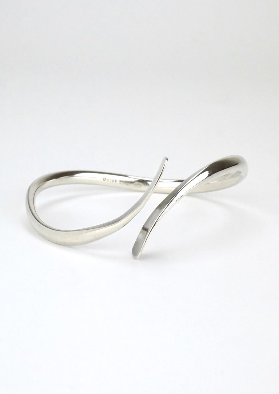 Georg Jensen modernist silver bypass bangle - design 11250