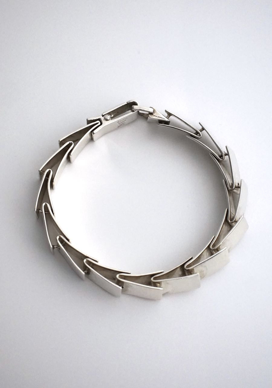 Vintage Gucci Silver Overlapping Link Bracelet 1990s