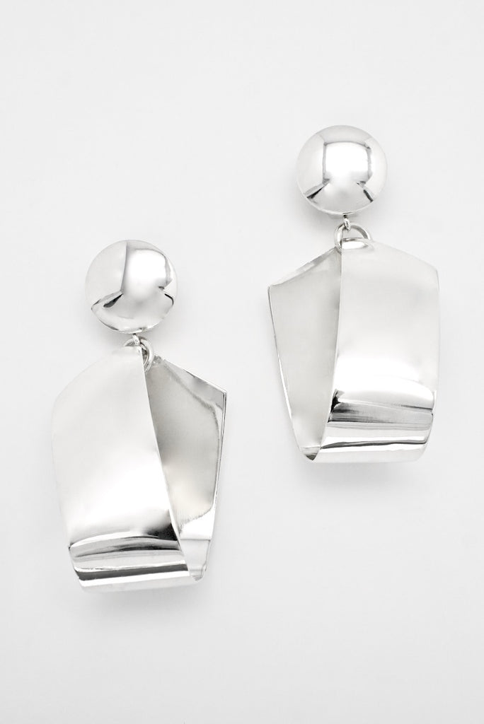 Vintage Georg Jensen Sterling Silver Loop Clip Earrings - design 206