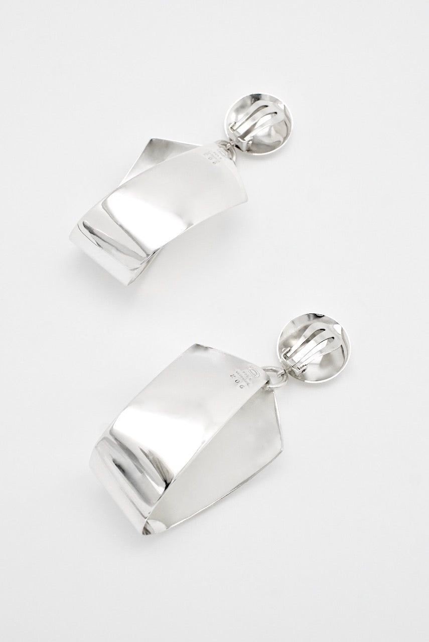 Vintage Georg Jensen Sterling Silver Loop Clip Earrings - design 206