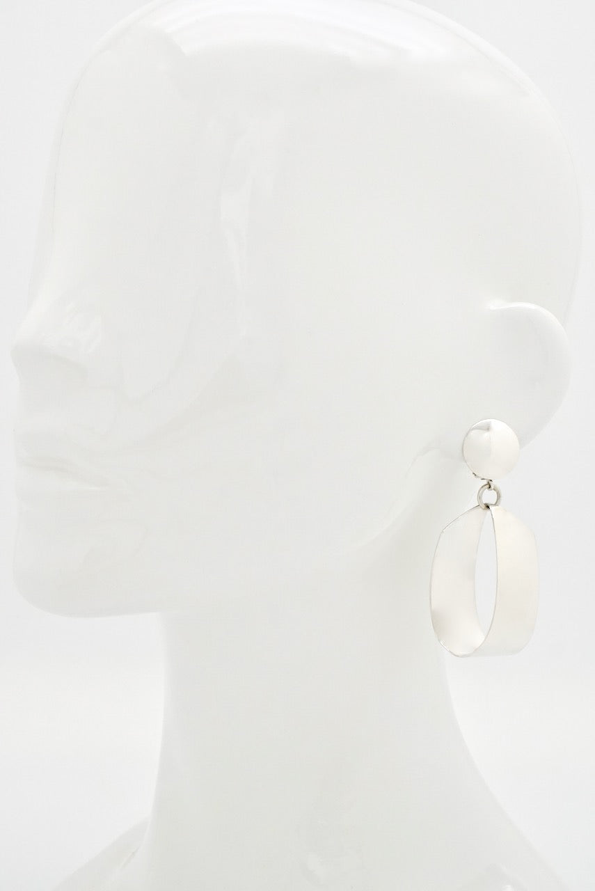 Vintage Georg Jensen Sterling Silver Loop Clip Earrings - design 206