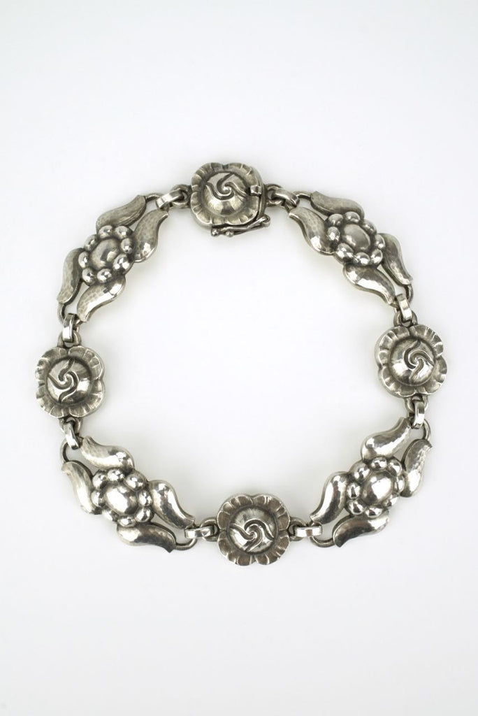 Vintage Georg Jensen Silver Flower Bracelet - Design 18