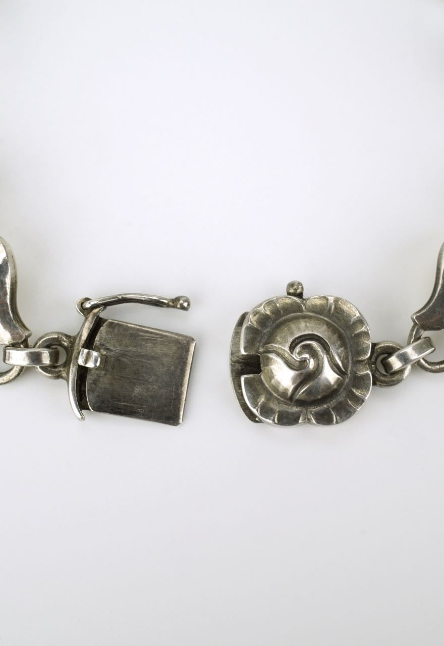 Vintage Georg Jensen Silver Flower Bracelet - Design 18