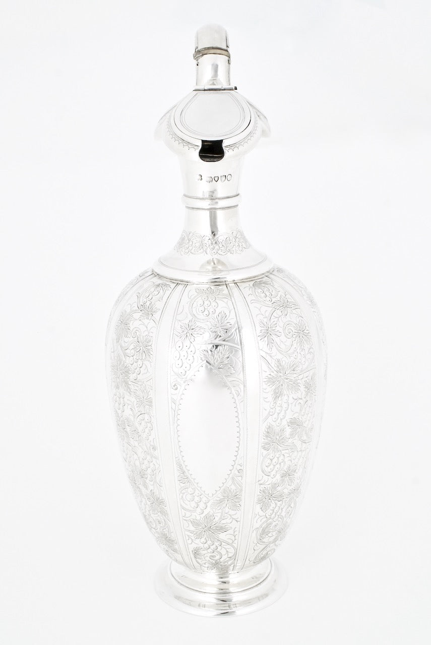Antique Sterling Silver Wine Claret Jug 1878