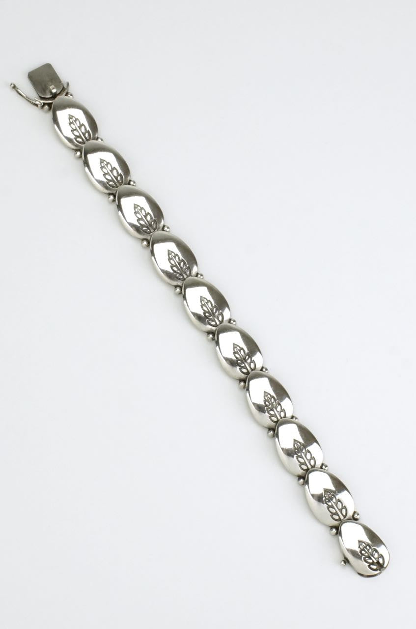 Vintage Georg Jensen Silver Leaf Link Bracelet - Design 94A