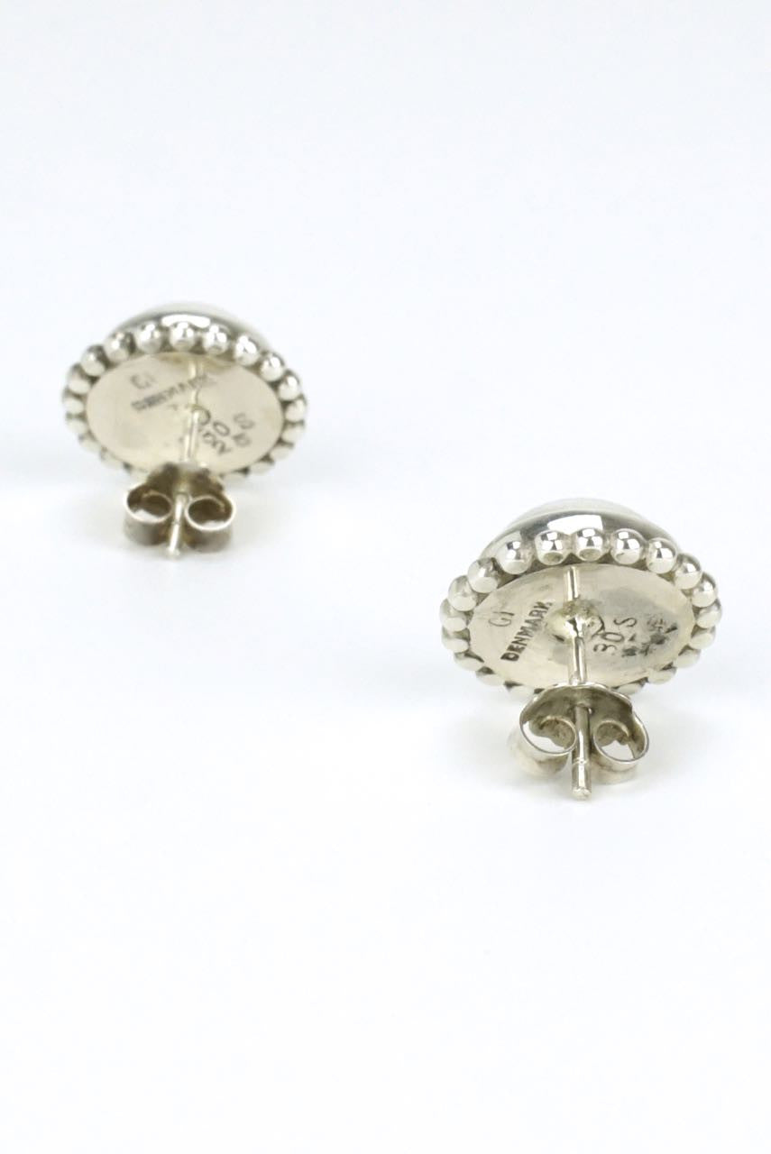 Vintage Georg Jensen Silverstone Stud Earrings - Design 25