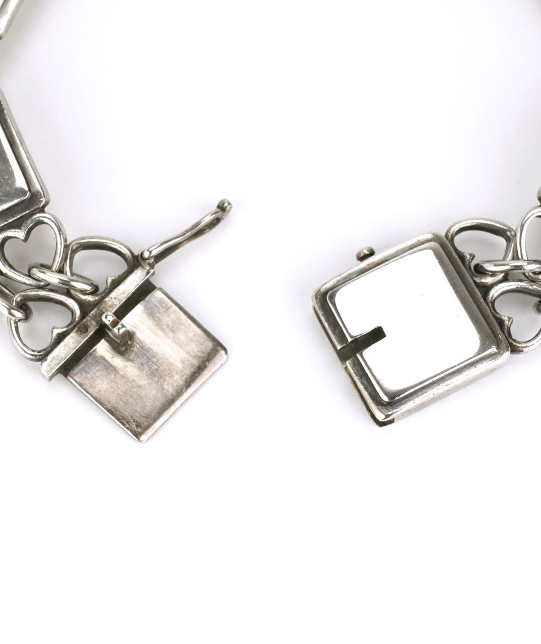 Georg Jensen silver hearts and squares bracelet - design 70