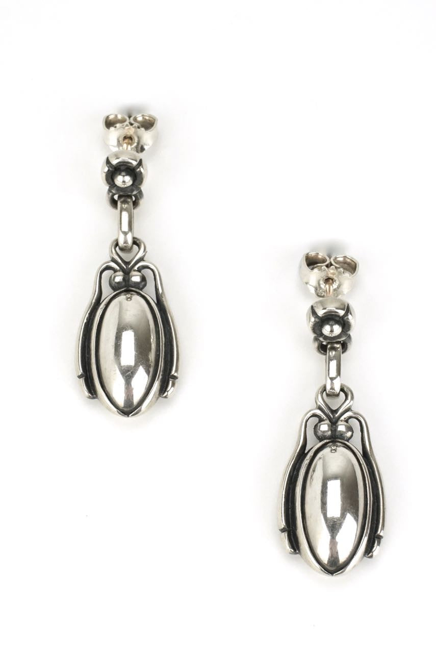 Georg Jensen silver and silverstone drop earrings 2009