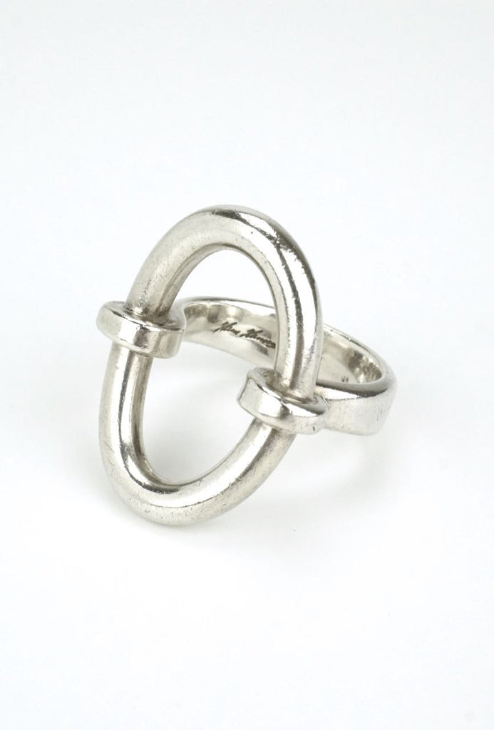 Hans Hansen silver oval ring 1960s