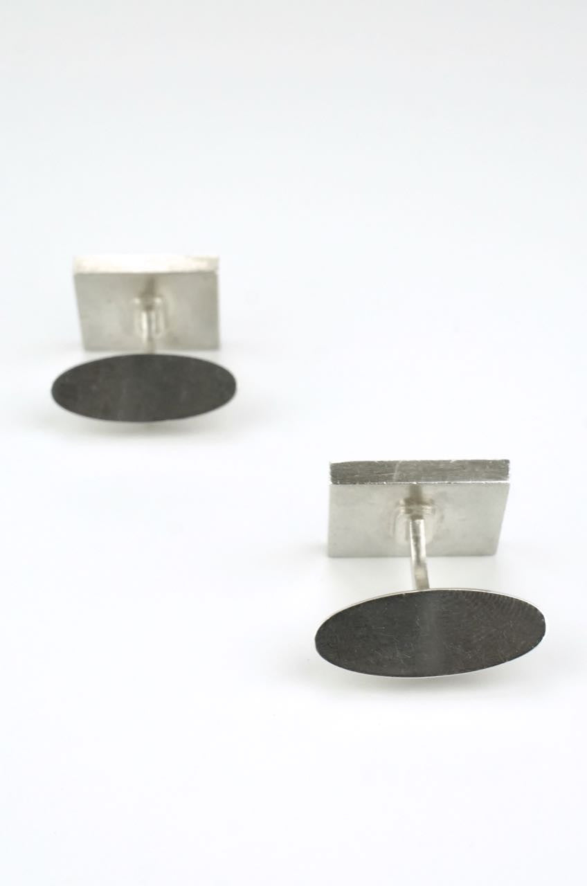 Georg Jensen silver enamel "mosaic" cufflinks - design 87