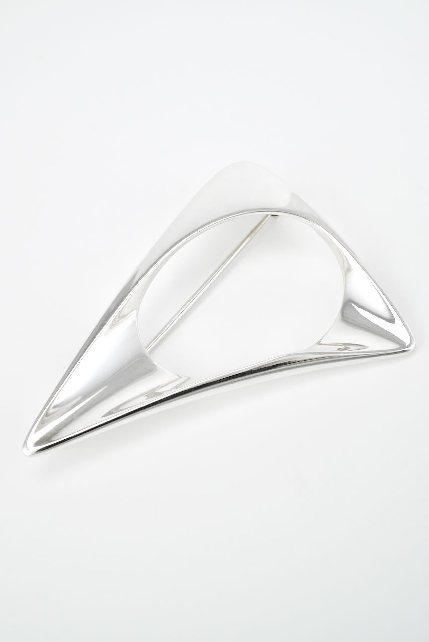 Vintage Georg Jensen Sterling Silver Modernist Brooch - design 375 Henning Koppel