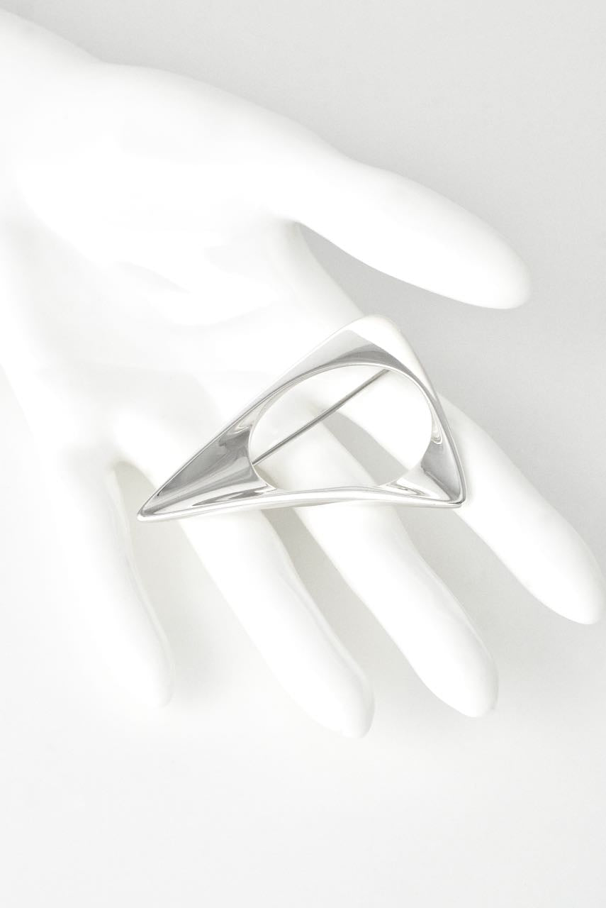 Vintage Georg Jensen Sterling Silver Modernist Brooch - design 375 Henning Koppel