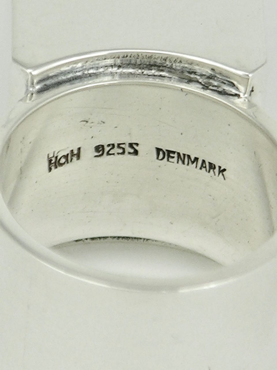 Vintage Hans Hansen Silver and Smoky Quartz Box Ring Denmark 1970s