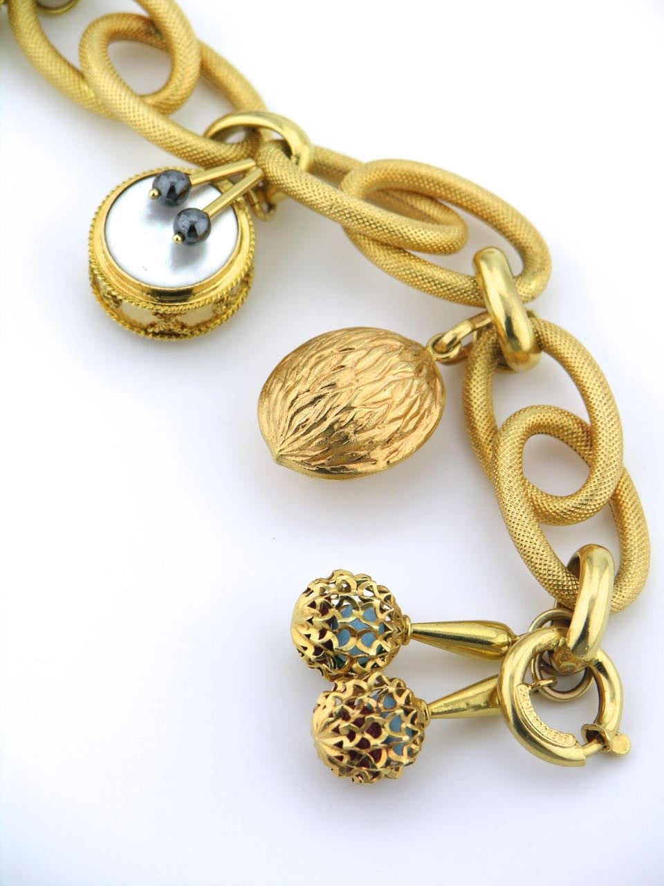 Gold Charm Bracelet Starter with Pearl Charm  Kailis Australian Pearls