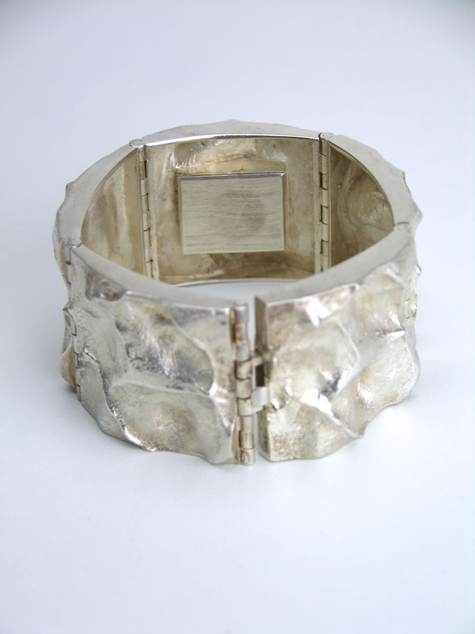 Matti Hyvarinen silver textured bracelet watch