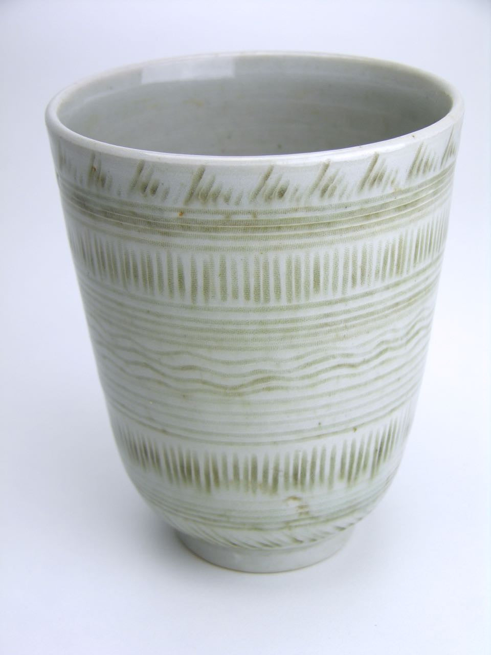 Hoganas grey glazed studio pottery vase