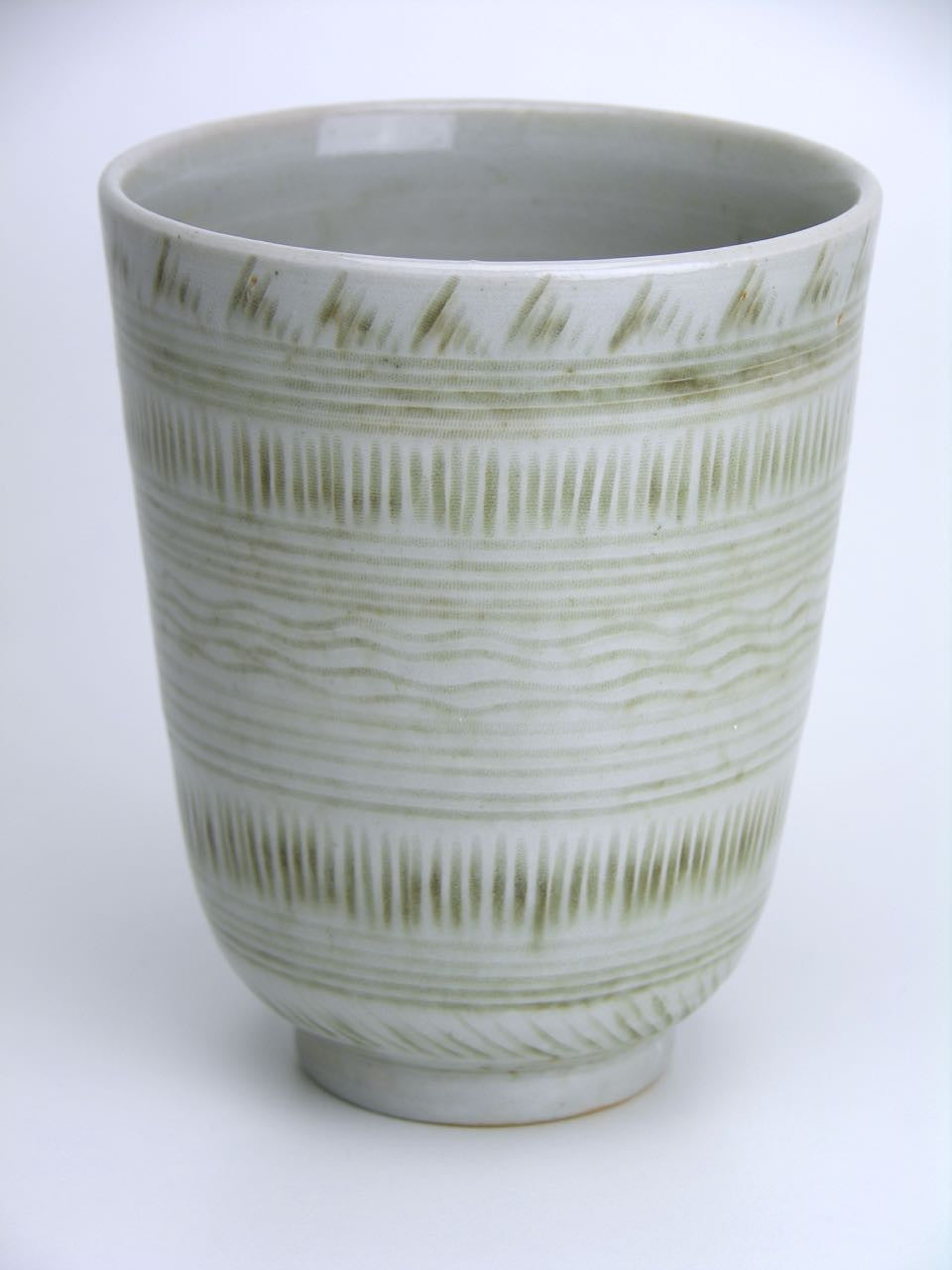 Hoganas grey glazed studio pottery vase