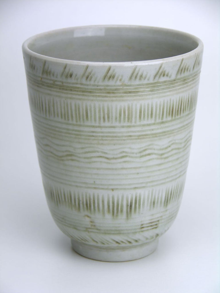 Hoganas grey glazed studio pottery vase