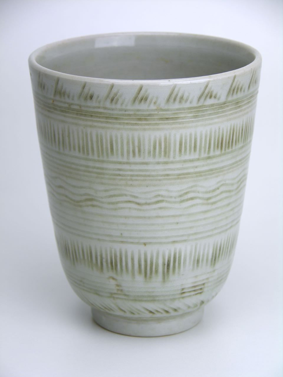 Hoganas grey glazed studio pottery vase