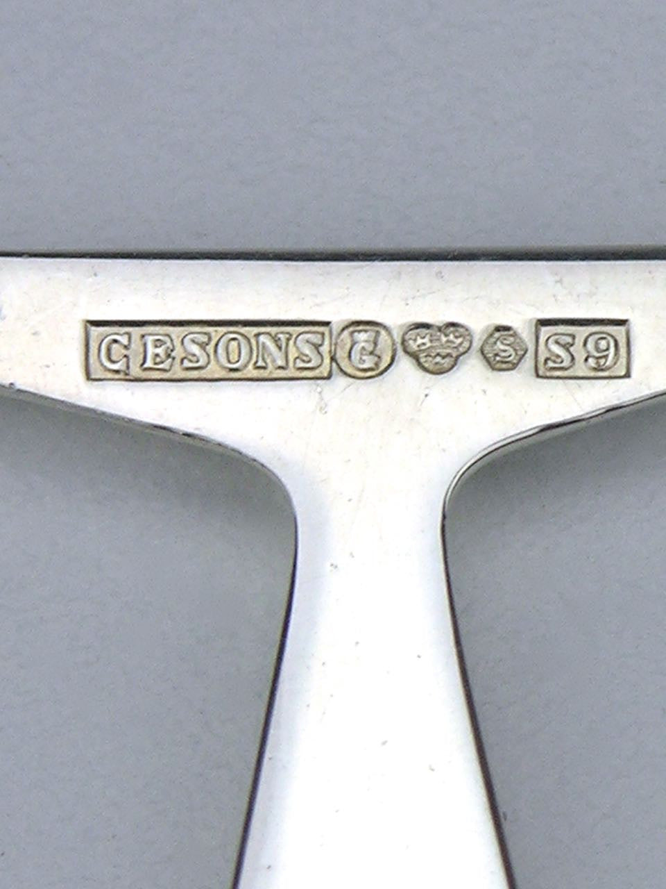 Vintage Gesons Silver Flared Spike Necklace - Sweden 1968