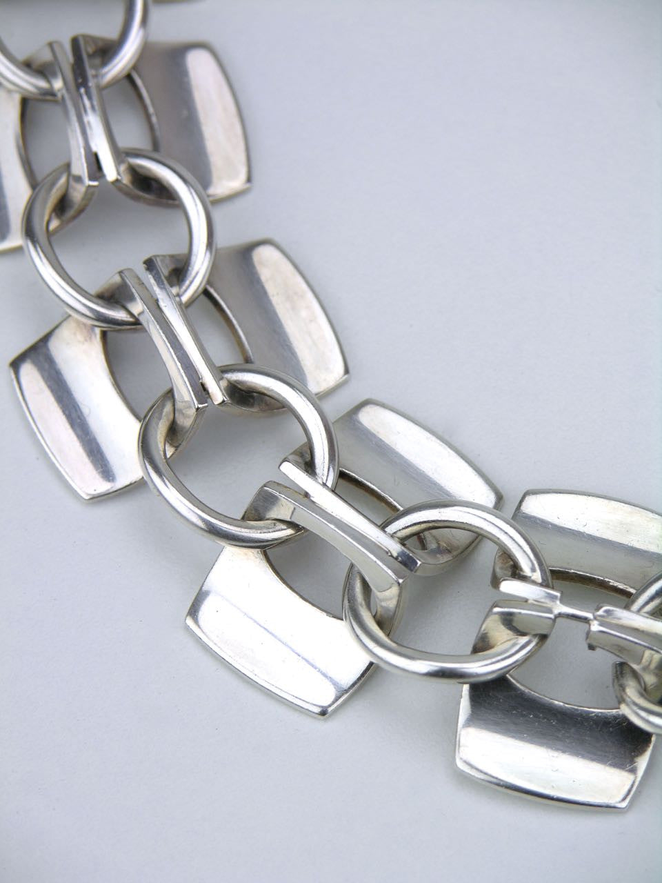 Alton pair of solid silver architectural bracelets that also form a necklace