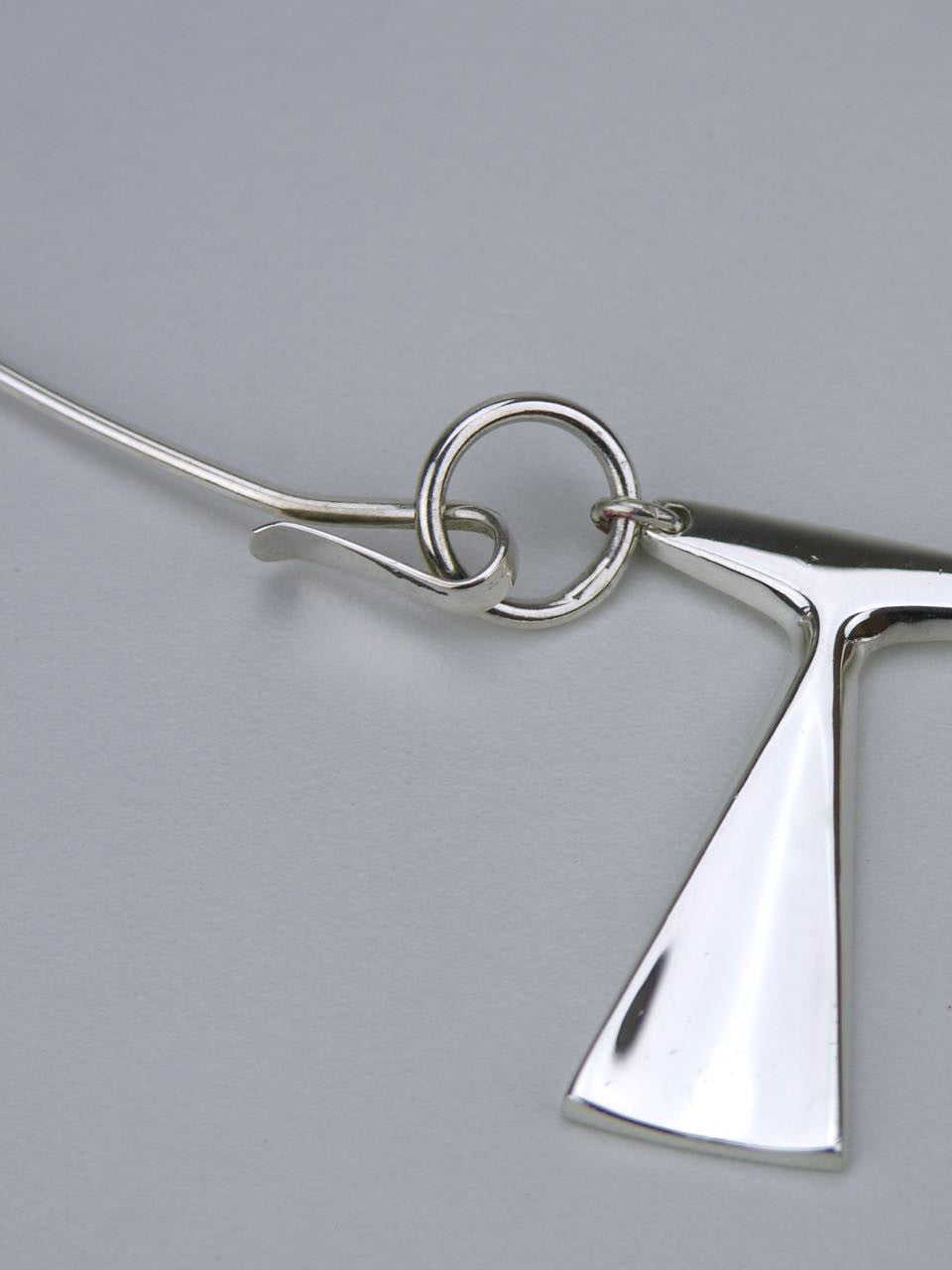 Vintage Gesons Silver Flared Spike Necklace - Sweden 1968