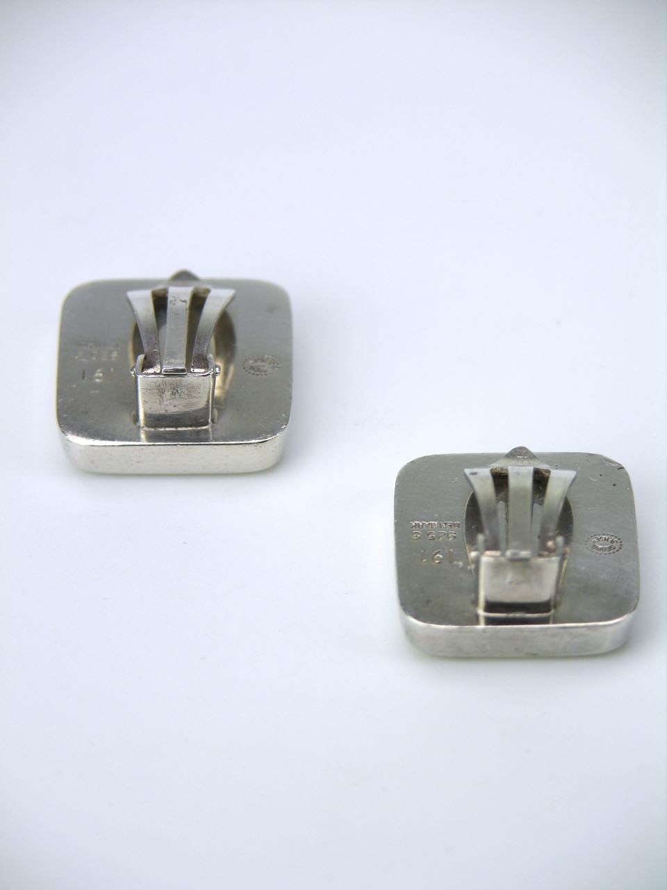 Georg Jensen square clip earrings - design number 191