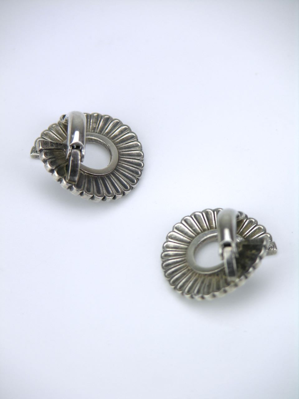 Georg Jensen silver frill clip earrings - design 90