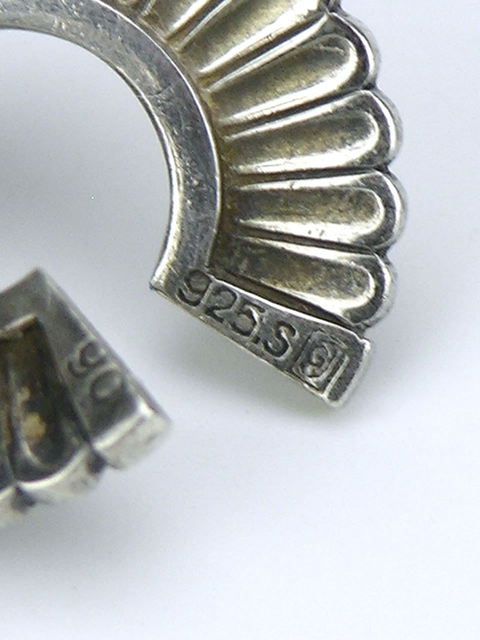 Georg Jensen silver frill clip earrings - design 90
