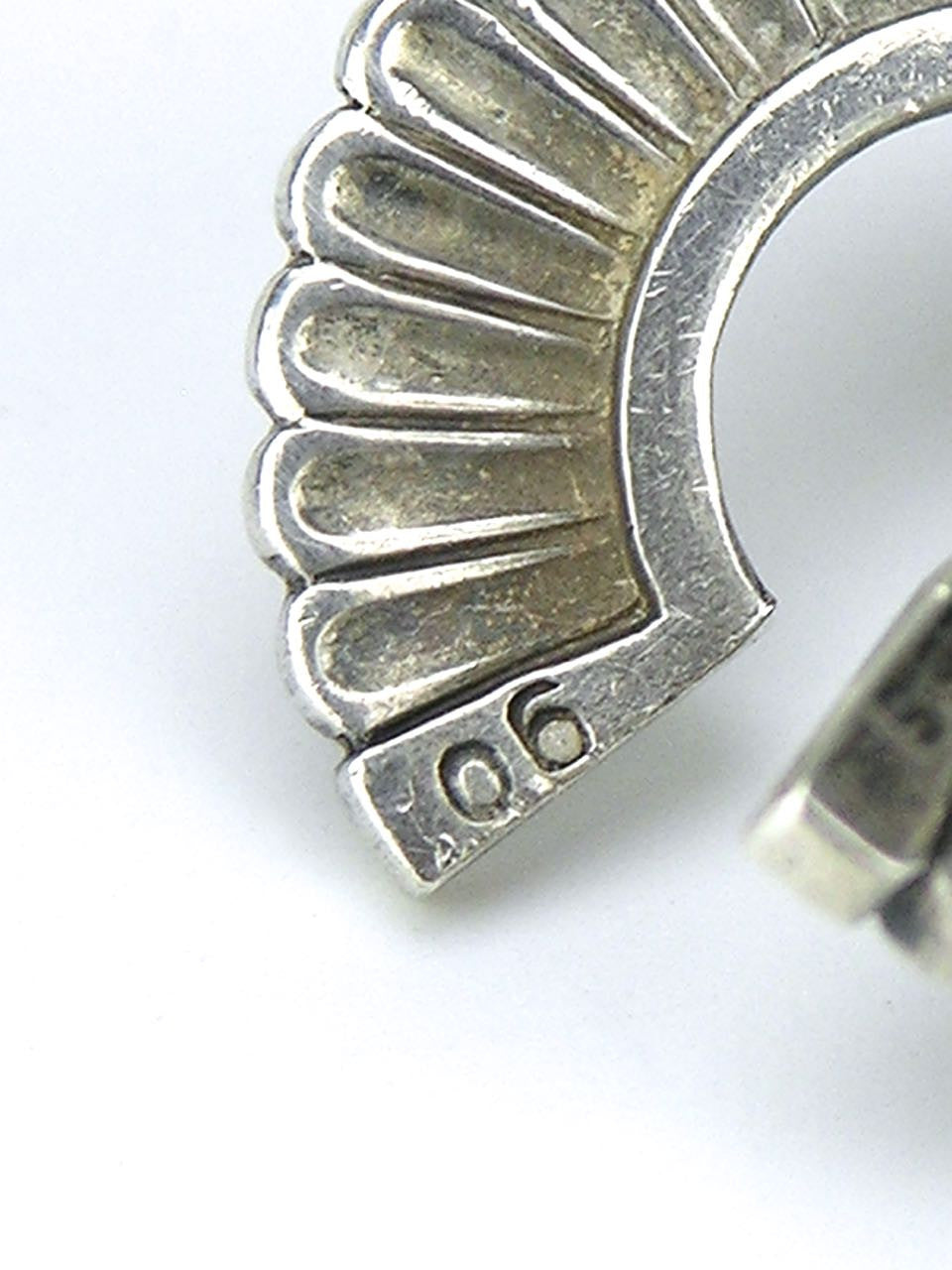 Georg Jensen silver frill clip earrings - design 90